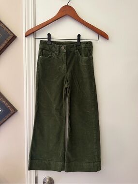 Crewcuts Olive Green Wide-Leg Corduroy Pants